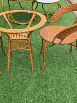 Outdoor Balcony Garden Set Table With 2 Chairs