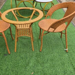 Outdoor Balcony Garden Set Table With 2 Chairs