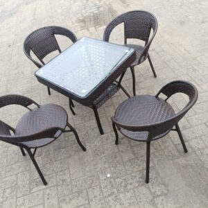 Outdoor Balcony Garden Set Table With 4 Chairs