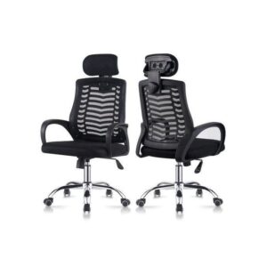 0RTHOPEDIC HEADREST ORG ADJUSTABLE OFFICE CHAIR Black