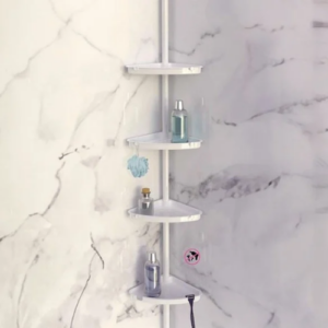 Telescopic Multi-Corner Shelf (4-Tier Bathroom Organizer)